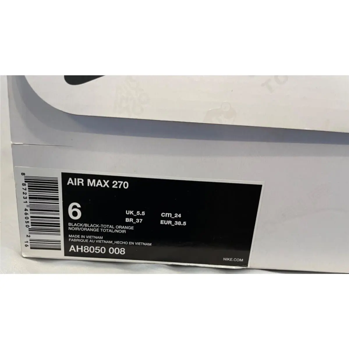 Nike shoes - Nike Air Max 270 - Air Max - AH8050-008 - Black (UPC: 887231460502) 6