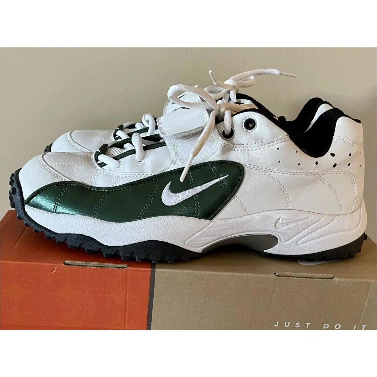 Nike shoes - Nike Air Pro Turf - Air Pro Turf - 421733 - White / White - Deep Forest (UPC: 0685068892356) 0