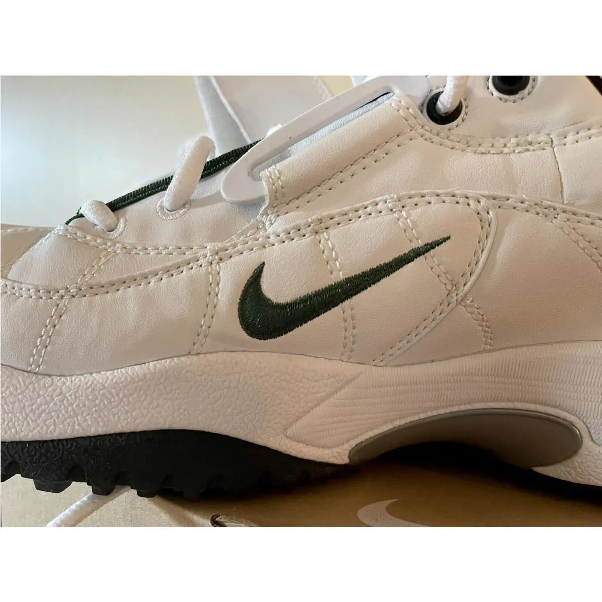 Nike shoes - Nike Air Pro Turf - Air Pro Turf - 421733 - White / White - Deep Forest (UPC: 0685068892356) 6