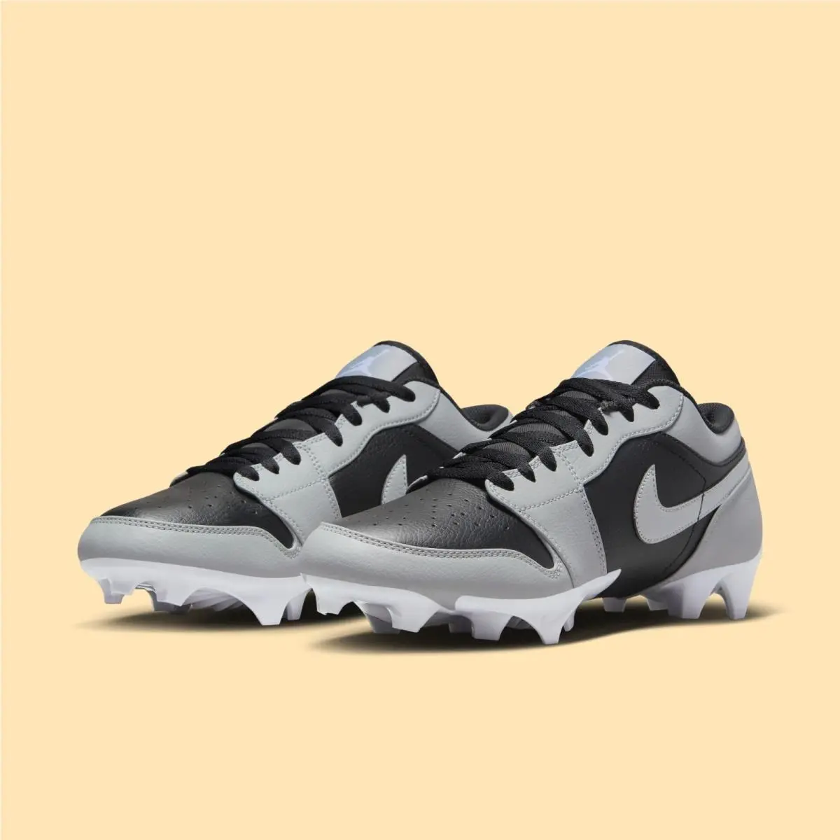 Nike Jordan 1 Low TD Shadow 2.0 FJ6245-002 Men`s Size 14 Cleats 132F - Gray
