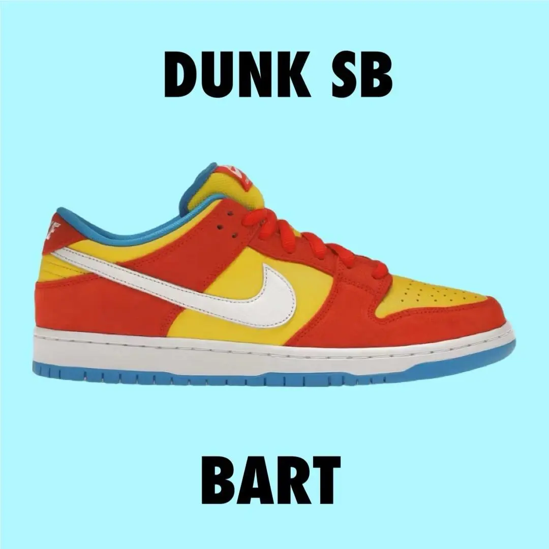 Nike SB Dunk Low Bart Simpson Red/blue Size 9 BQ6817 602
