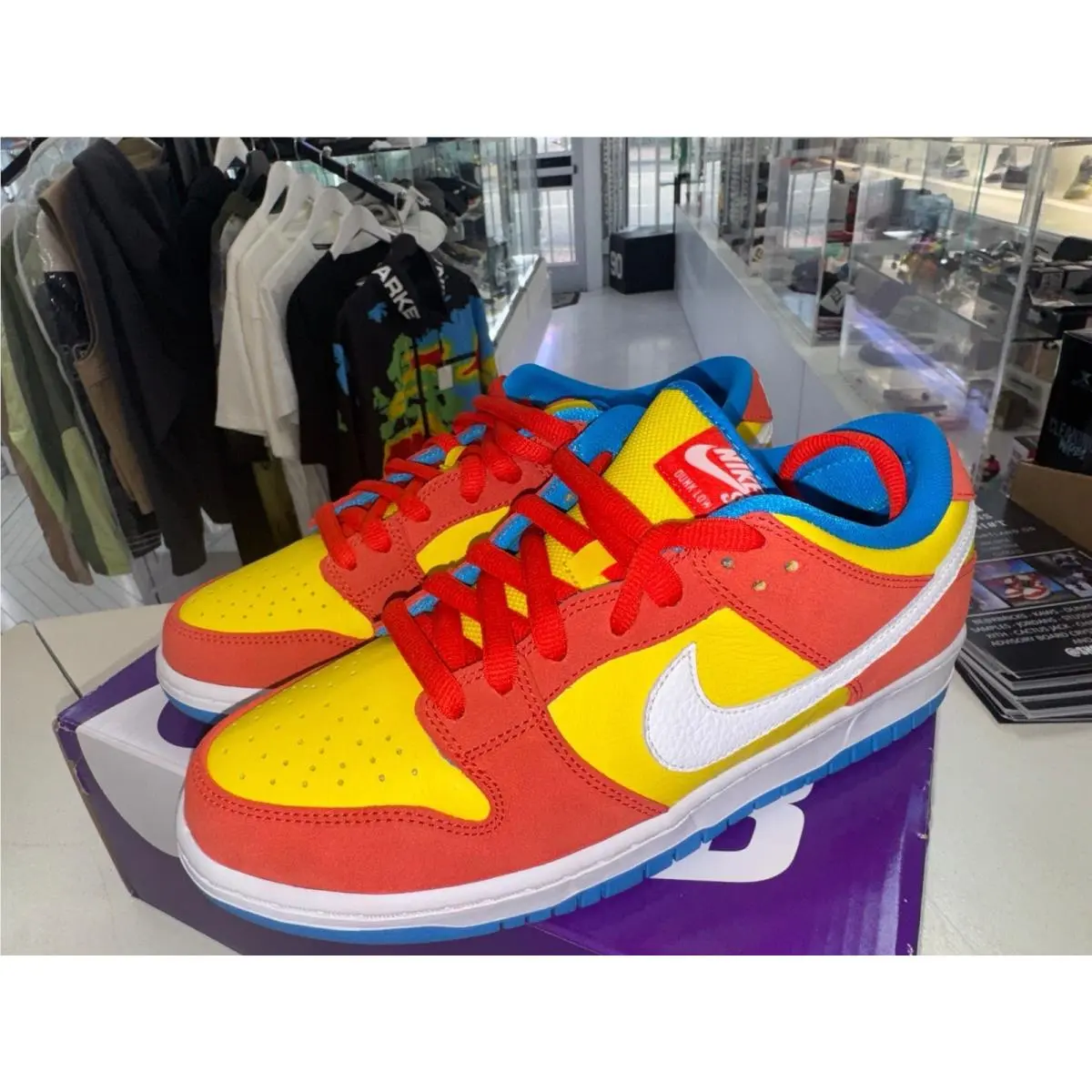 Nike shoes - Nike SB Dunk Low - Dunk Low - BQ6817-602 - Multicolor, Manufacturer: Habanero Red/White-Blue Hero 1