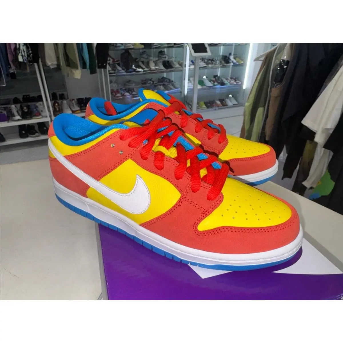 Nike shoes - Nike SB Dunk Low - Dunk Low - BQ6817-602 - Multicolor, Manufacturer: Habanero Red/White-Blue Hero 3
