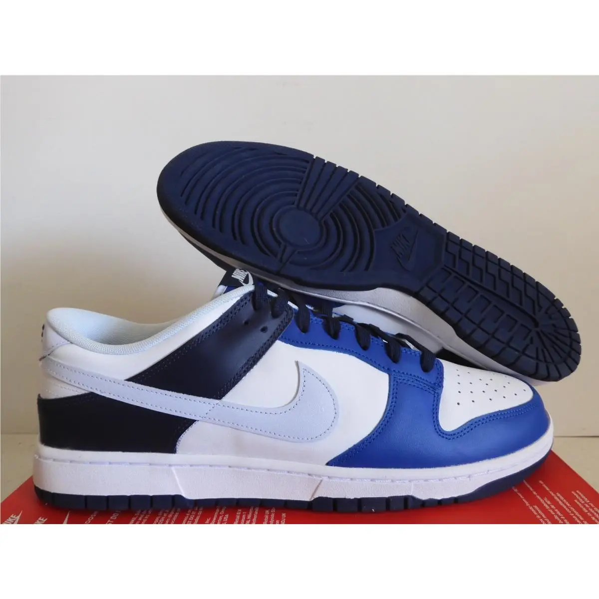 Dunk Low White-football Grey-game Royal Blue SZ 15 FQ8826-100 by Nike