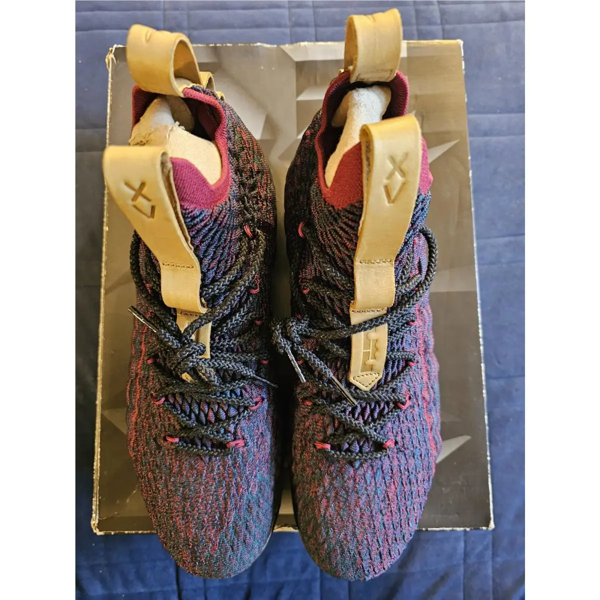 Nike shoes - Nike LeBron 15 - LeBron - 897648-300 - Dark Atomic Teal/Team Red 10