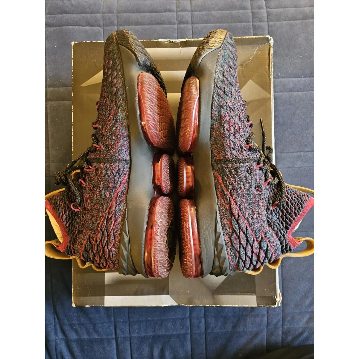 Nike shoes - Nike LeBron 15 - LeBron - 897648-300 - Dark Atomic Teal/Team Red 12