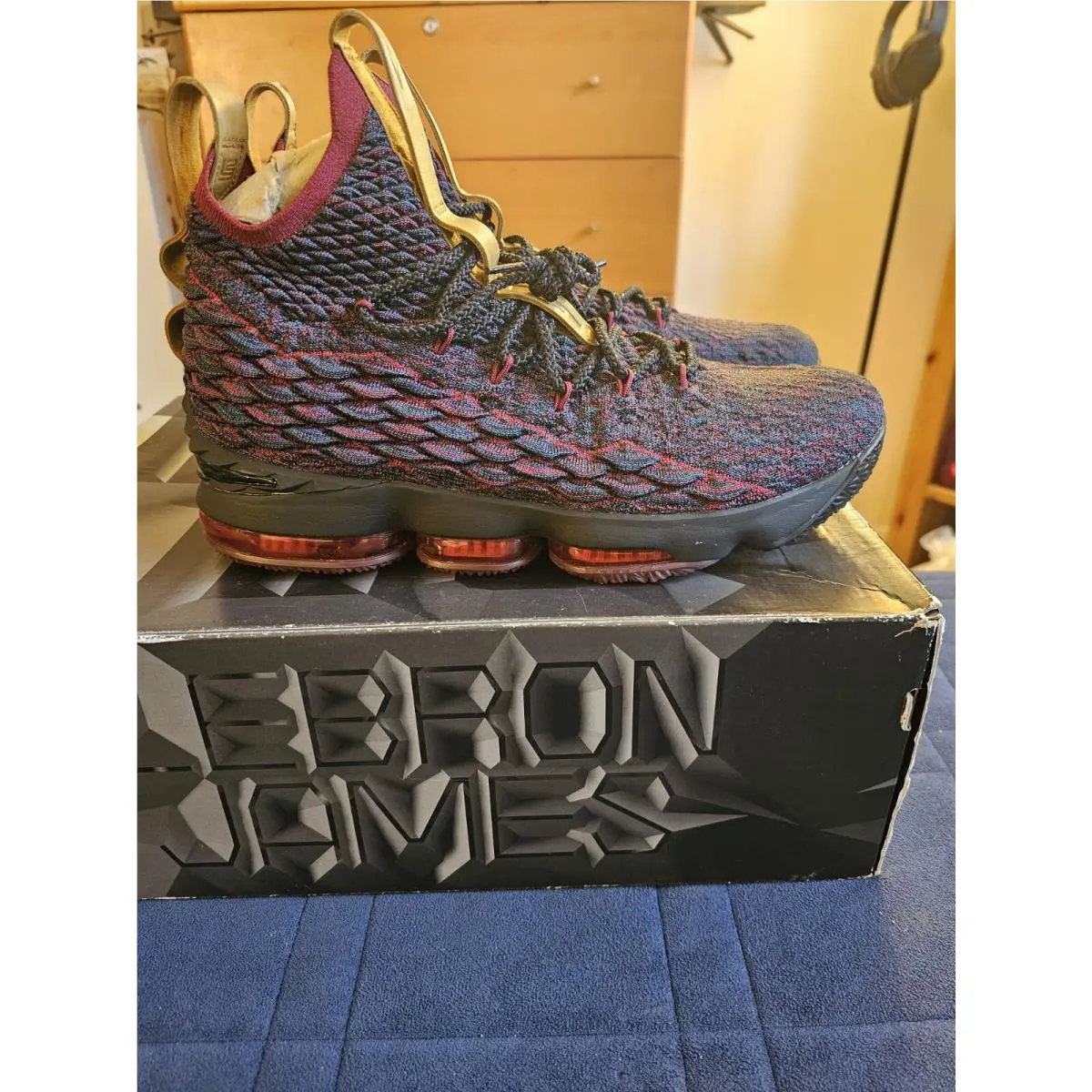 Nike shoes - Nike LeBron 15 - LeBron - 897648-300 - Dark Atomic Teal/Team Red 4