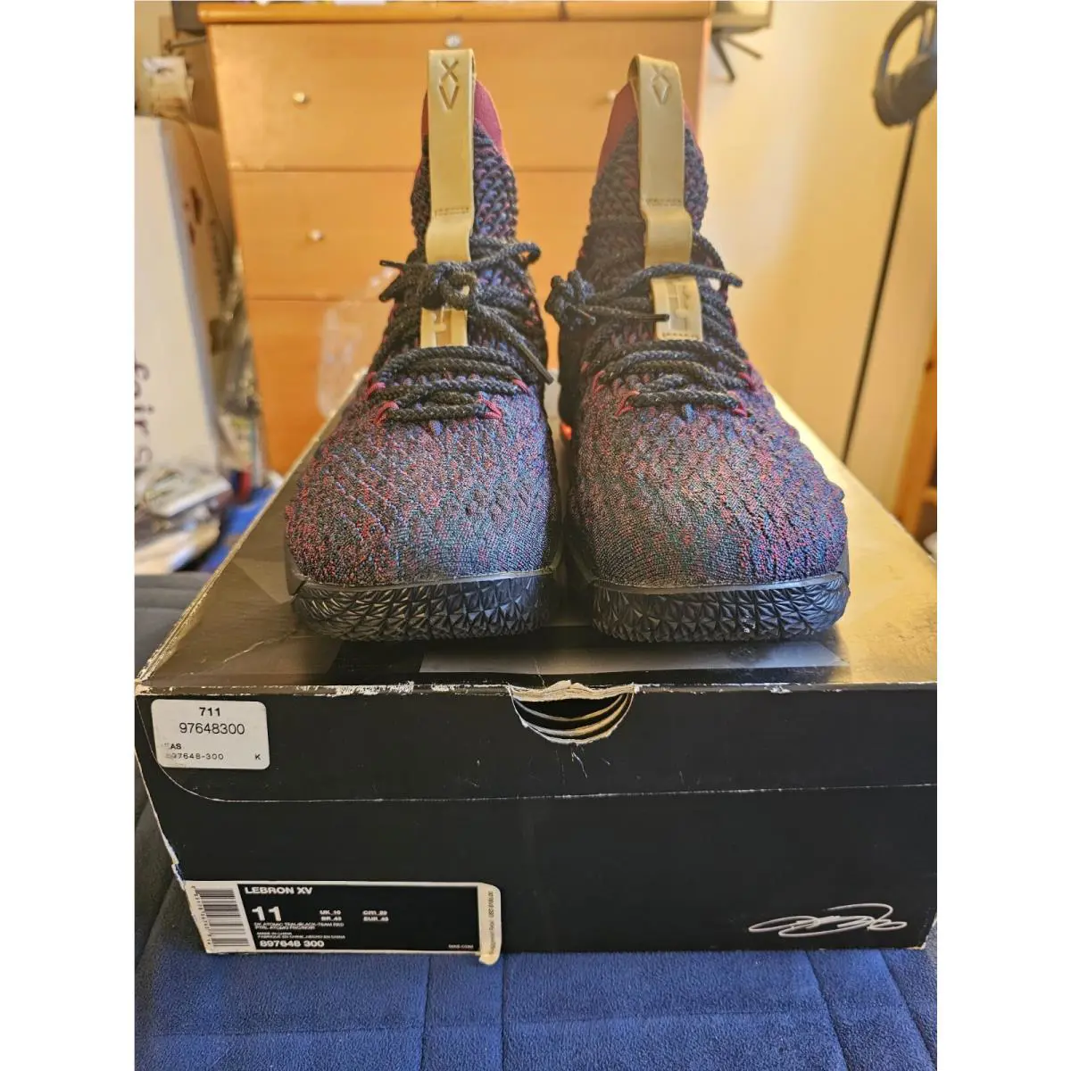 Nike shoes - Nike LeBron 15 - LeBron - 897648-300 - Dark Atomic Teal/Team Red 6
