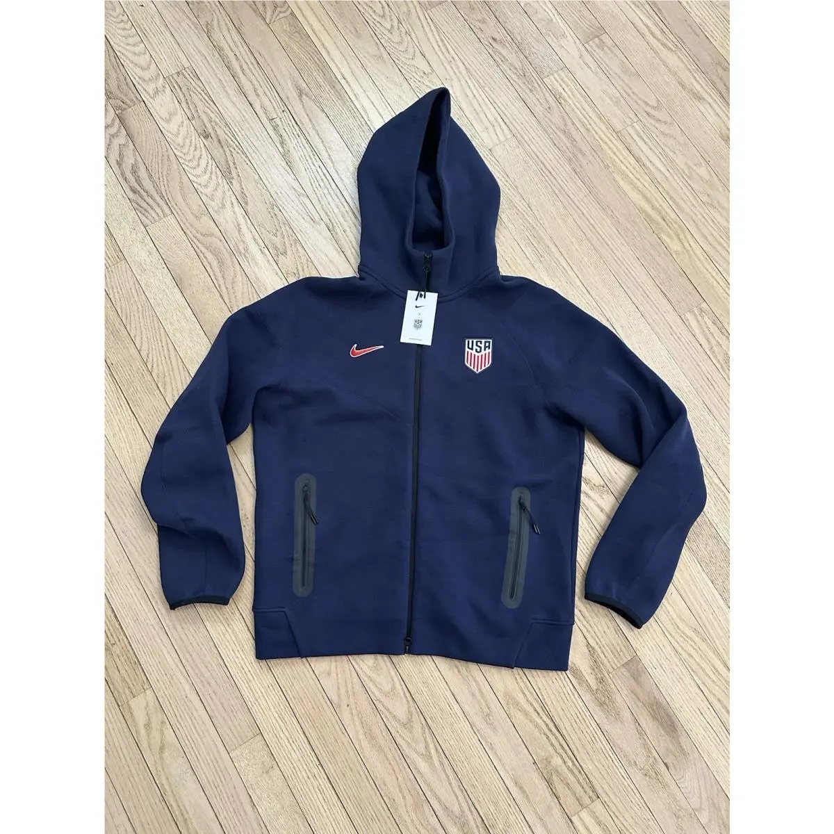 Large Mens Nike x Team Usa Tech Fleece Full-zip Hoodie 2026 Olympics Soccer