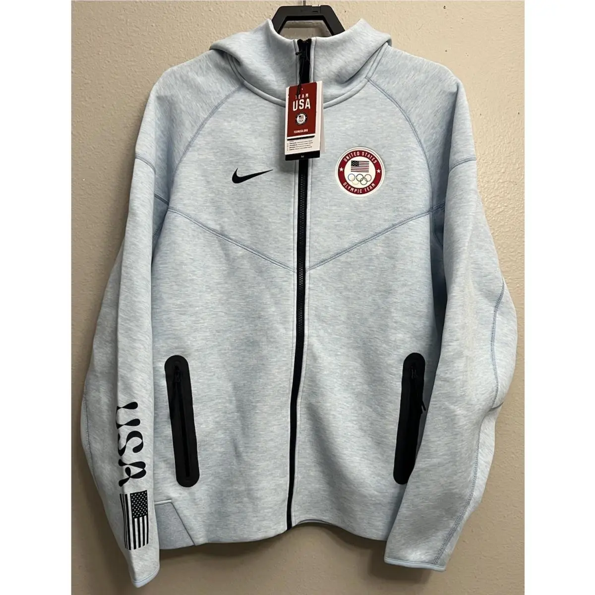 Nike Tech Fleece Windrunner Team Usa Hoodie Mens Size Large Tall FN1208 441 LT