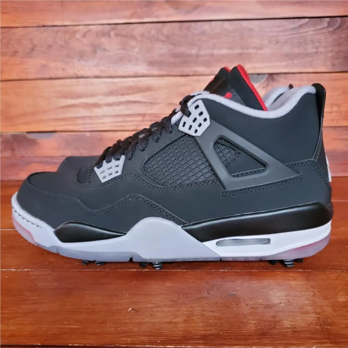 Nike Air Jordan 4 IV Golf Shoes Men 6 Women 7.5 Black Retro CU9981-002