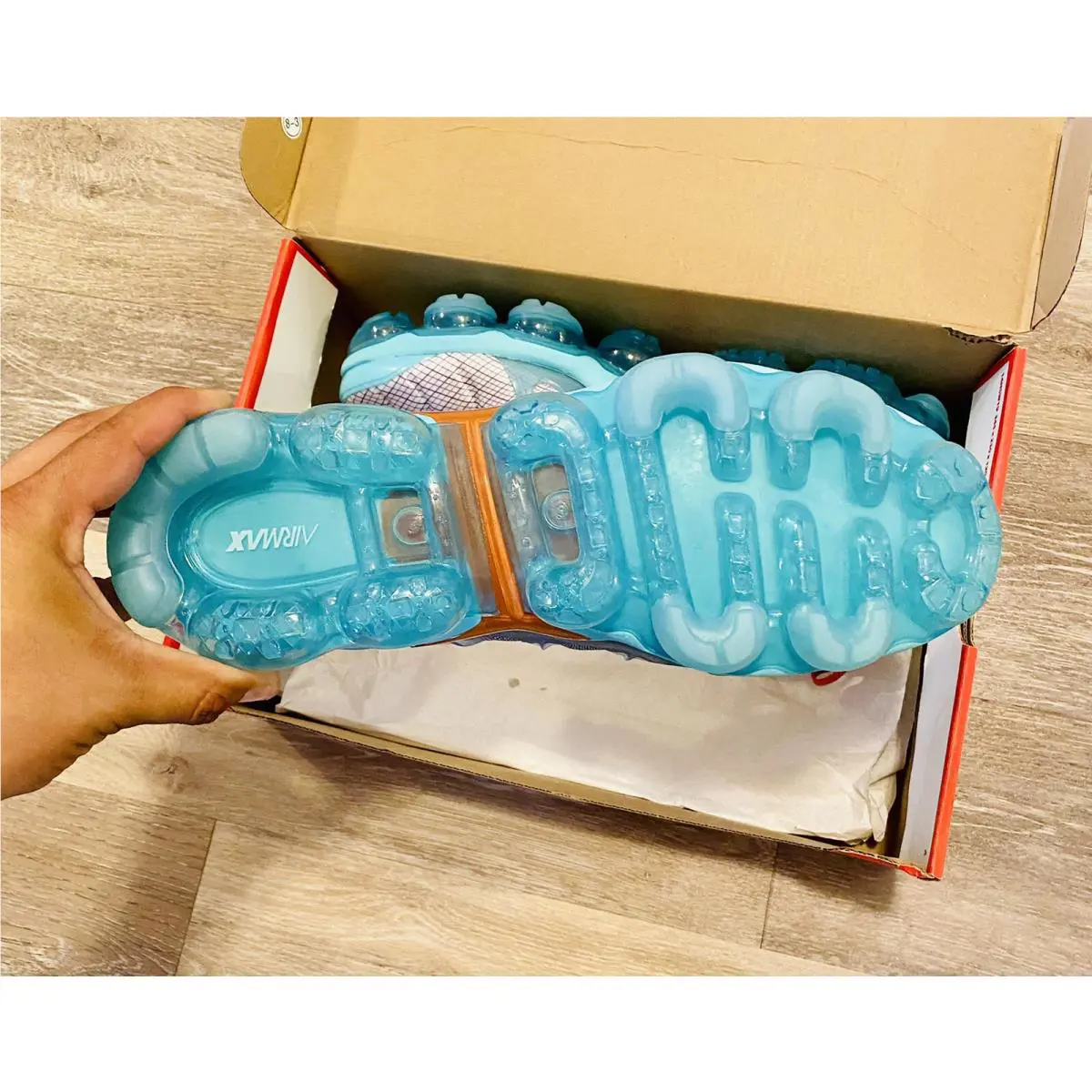 Nike shoes - Nike Air Vapormax Plus - Air Vapormax Plus - 924453-107 - White-Black-Aurora Green-Orange (UPC: 193145566866) 9