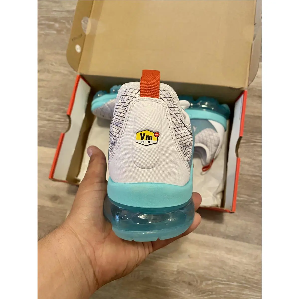 Nike shoes - Nike Air Vapormax Plus - Air Vapormax Plus - 924453-107 - White-Black-Aurora Green-Orange (UPC: 193145566866) 0