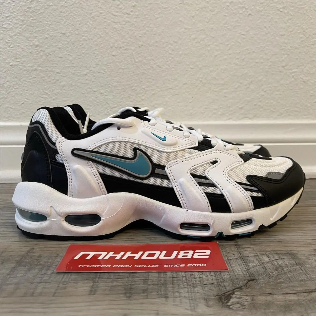 Nike Air Max 96 II Mystic Teal White Black Running Shoe CZ1921-101 Size 10.5