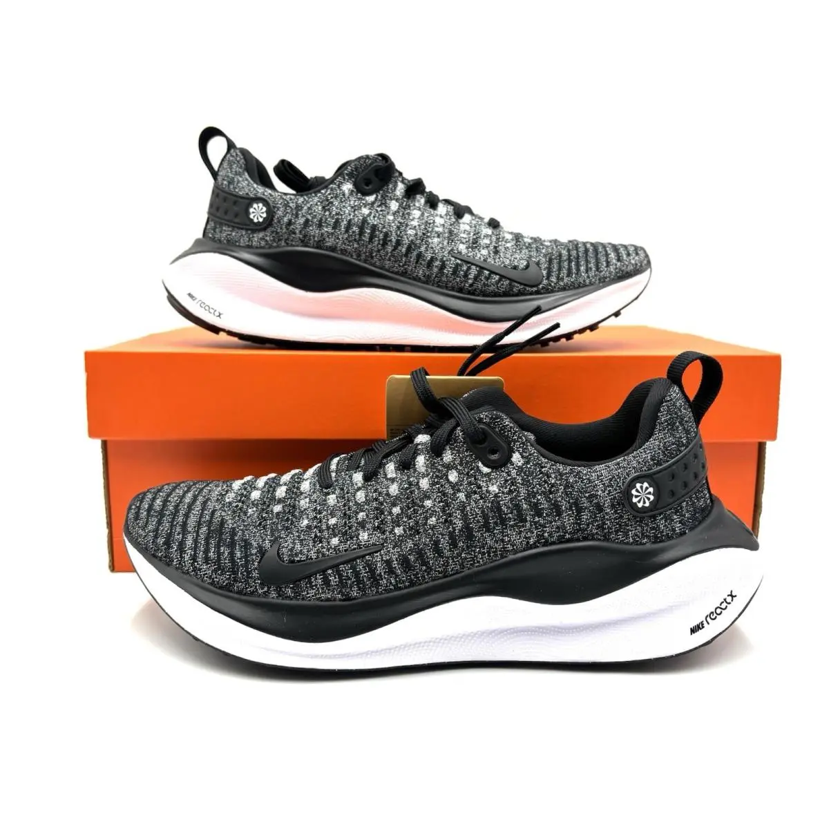 Women`s Size 7  Reactx Infinity Run 4 Running Shoes Black White DR2670-003 by Nike