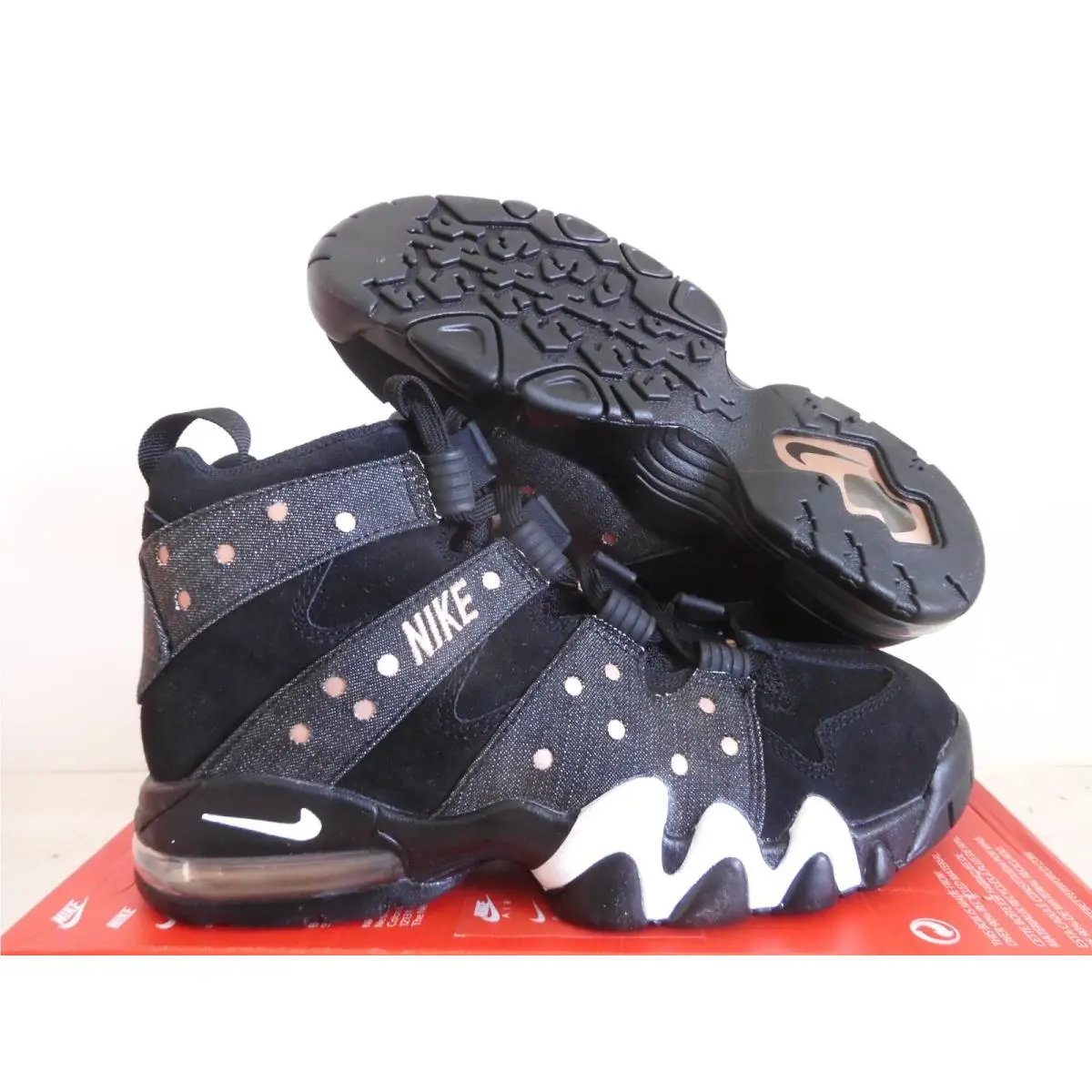 Nike Air Max2 CB 94 Charles Barkley Black-white-met Red Bronze Sz 9 305440-004
