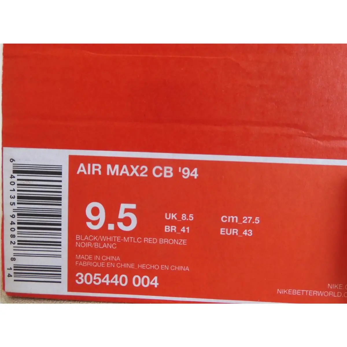 Nike shoes - Nike Air Max 2 CB 94 - FD8632-001 - Black (UPC: 640135940811) 6