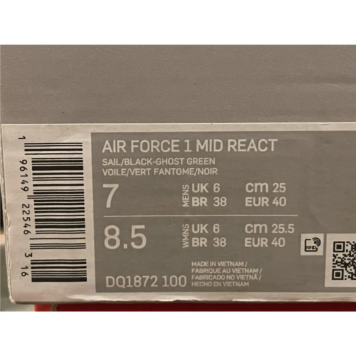 Nike shoes - Nike Air Force 1 - Air Force - DQ1872-100 - Sail (UPC: 0196149225463) 6
