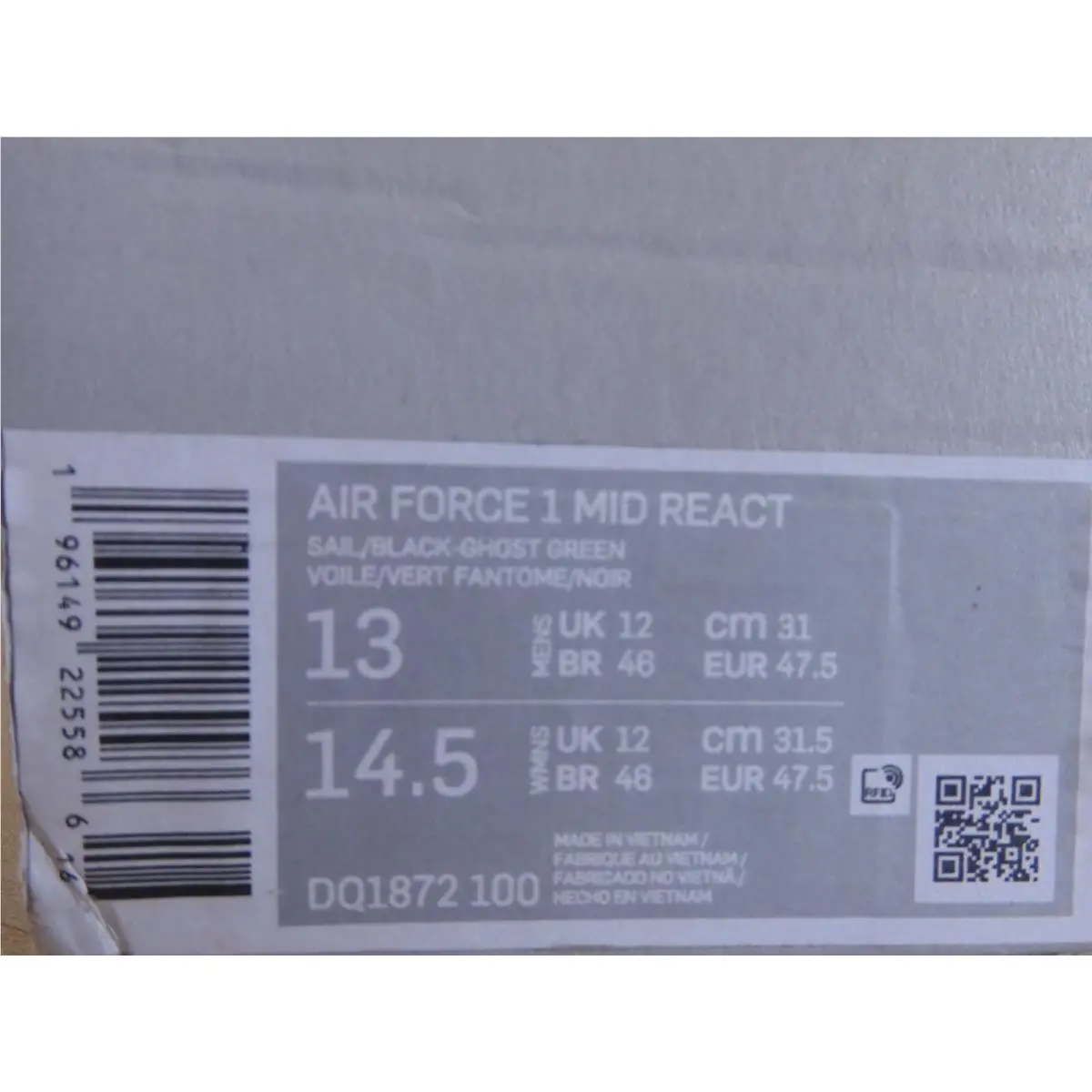Nike shoes - Nike Air Force 1 - Air Force - DQ1872-100 - Sail (UPC: 0196149225463) 3