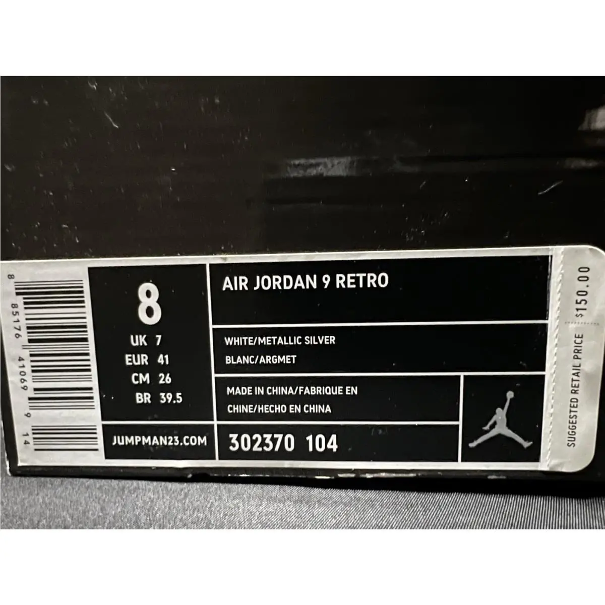 Nike shoes - Air Jordan 9 - Air - 302370-104 - White (UPC: 00885176410699) 13