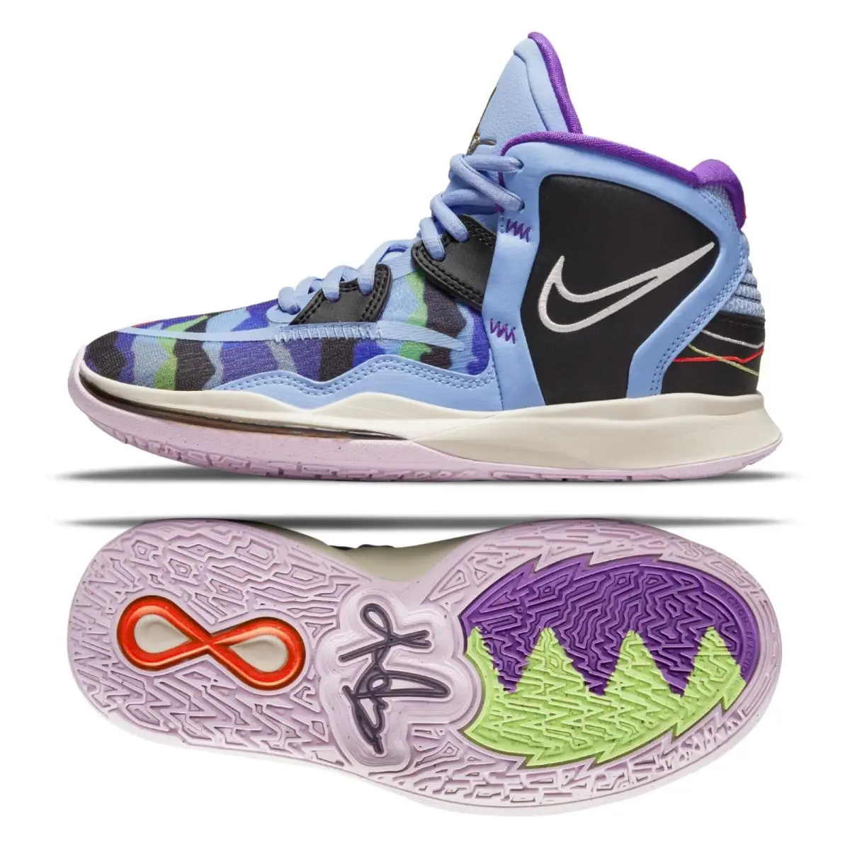 Nike Kyrie Infinity GS Camo Aluminum/black DD0334-400 Big Kids` Shoes Sz 7Y
