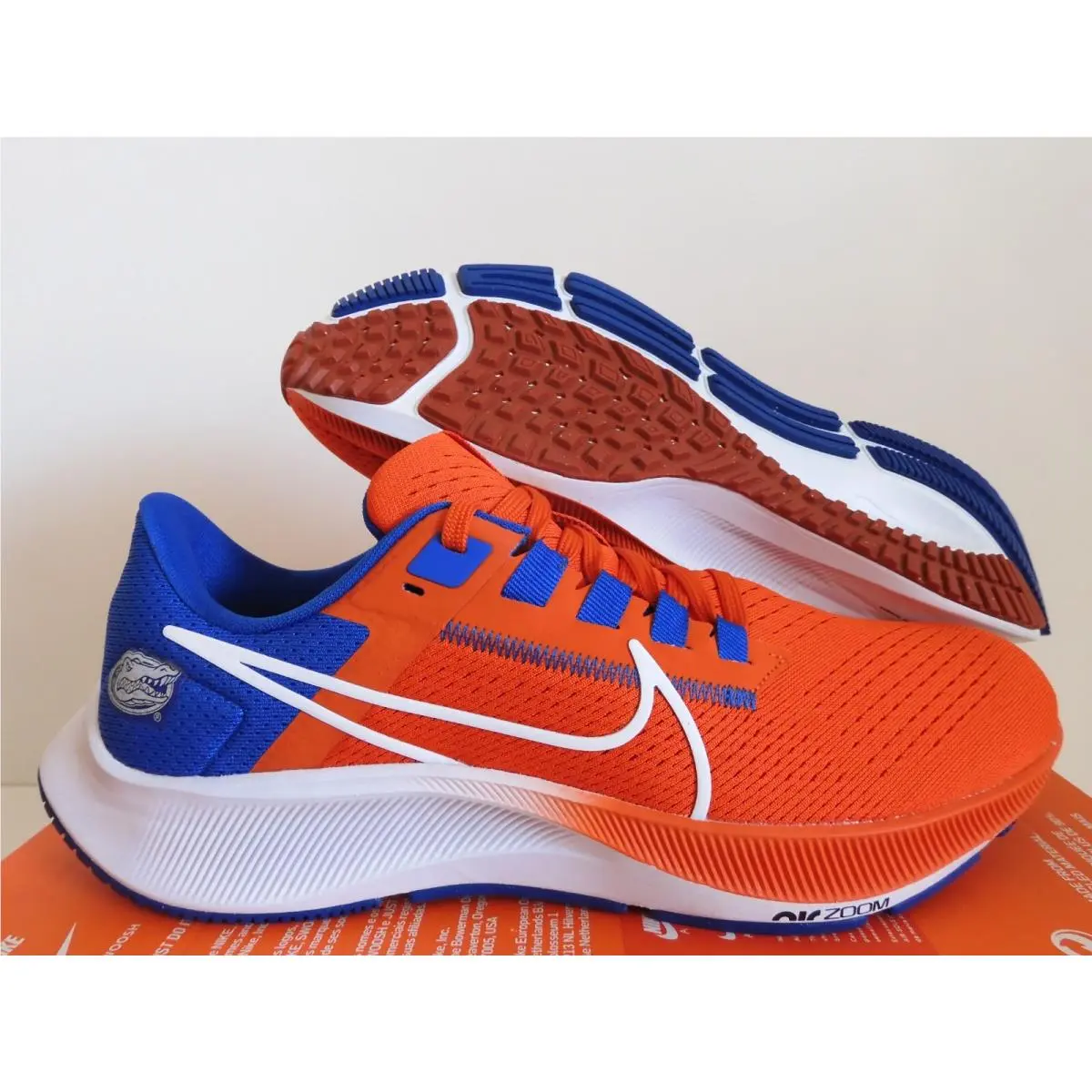 Nike Air Zoom Pegasus 38 Florida Florida Gators Orange-blue SZ 8 DJ0826-800