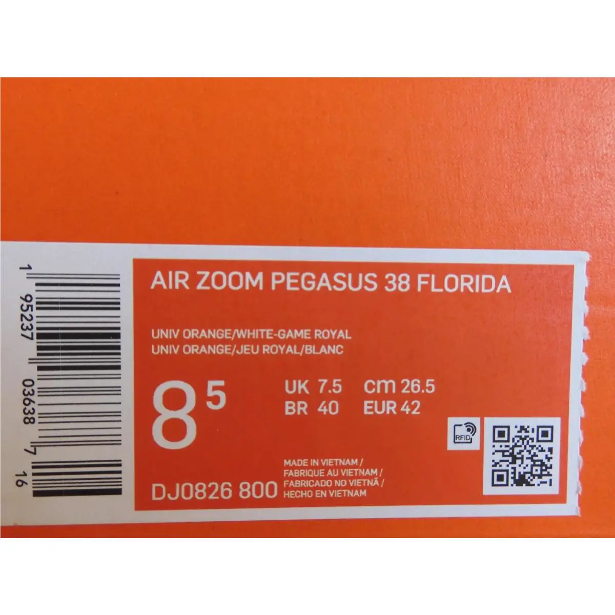Nike shoes - Nike Air Zoom Pegasus 38 - DJ0826 800 - Orange (UPC: 195237036370) 3