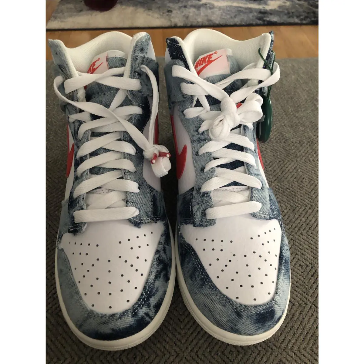 Nike shoes - Nike Dunk High - Dunk High - Blue Denim And White 1