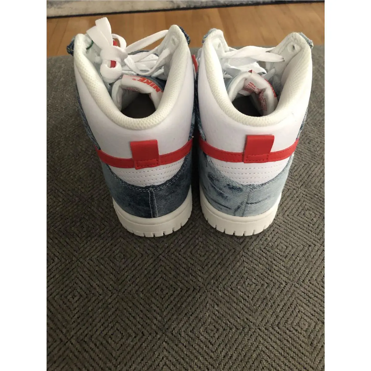 Nike shoes - Nike Dunk High - Dunk High - Blue Denim And White 5