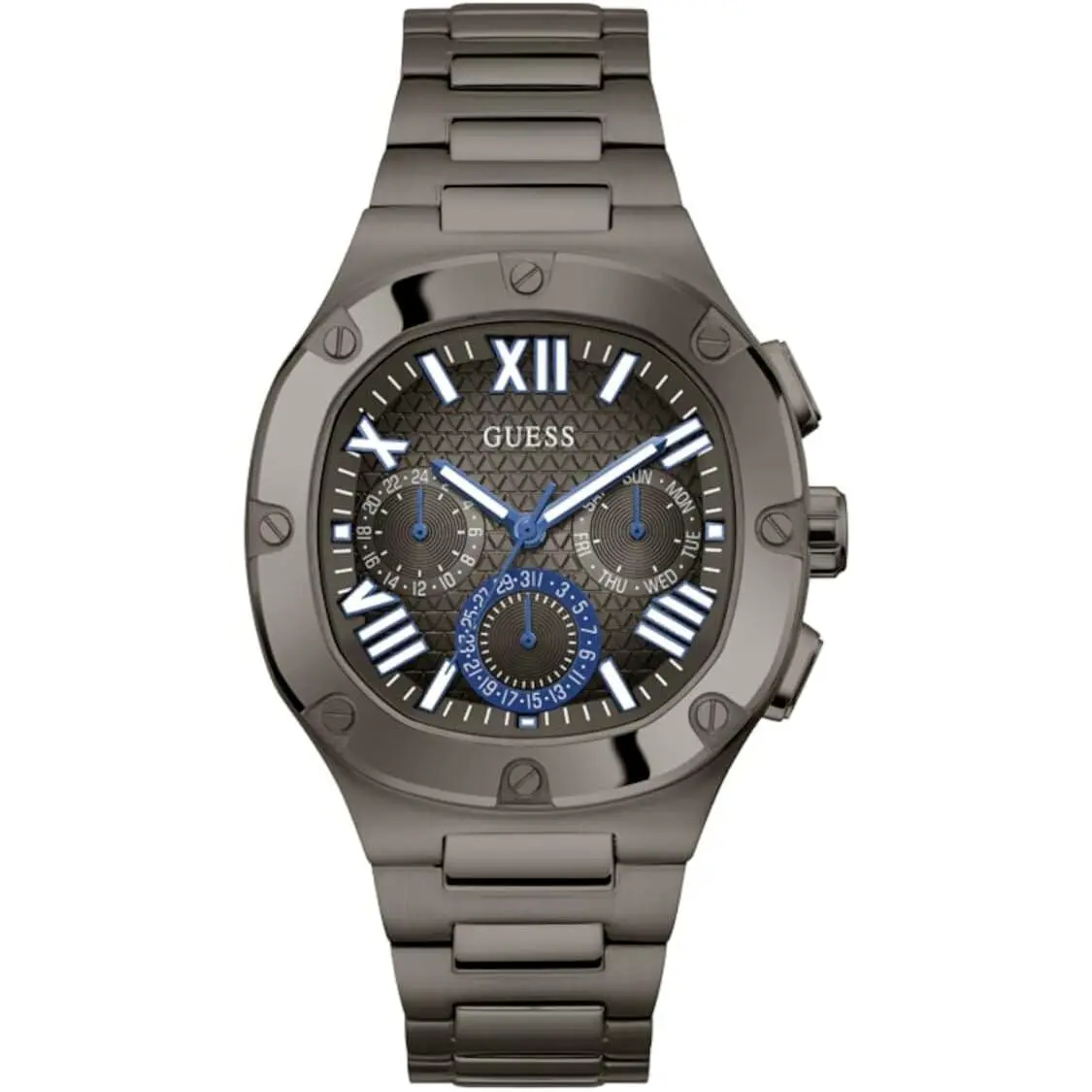 Guess Men`s Headline Quartz Gunmetal Dial Watch - GW0572G5