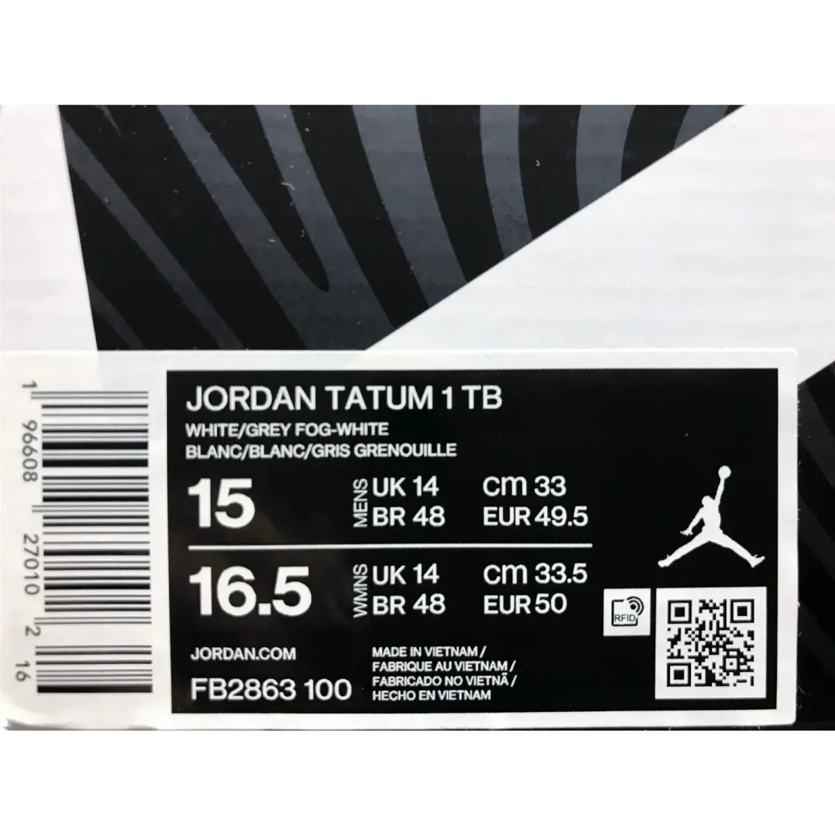 Nike shoes - Air Jordan 15 - Air - FB2863-100 - White (UPC: 196608269854) 3