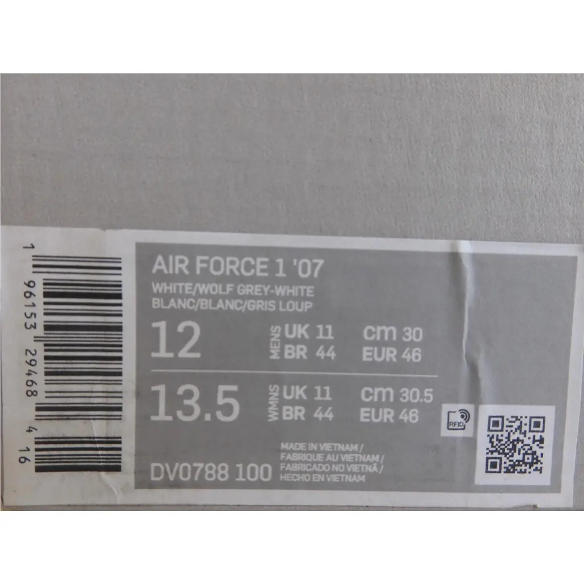 Nike shoes - Nike Air Force 1 - Air Force - DV0788-100 - White/Wolf Grey 3
