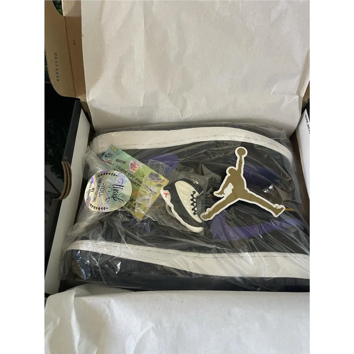 Nike shoes - Air Jordan 1 - Air - Black/Dark Concord Taxi (UPC: 0196152238108) 7