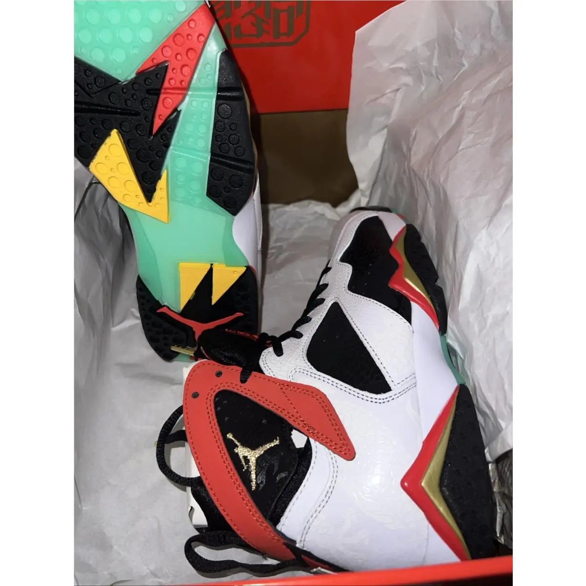 Nike shoes - Air Jordan 7 - Air - CW2805-160 - White, Manufacturer: Chile Red (UPC: 0194496274004) 5