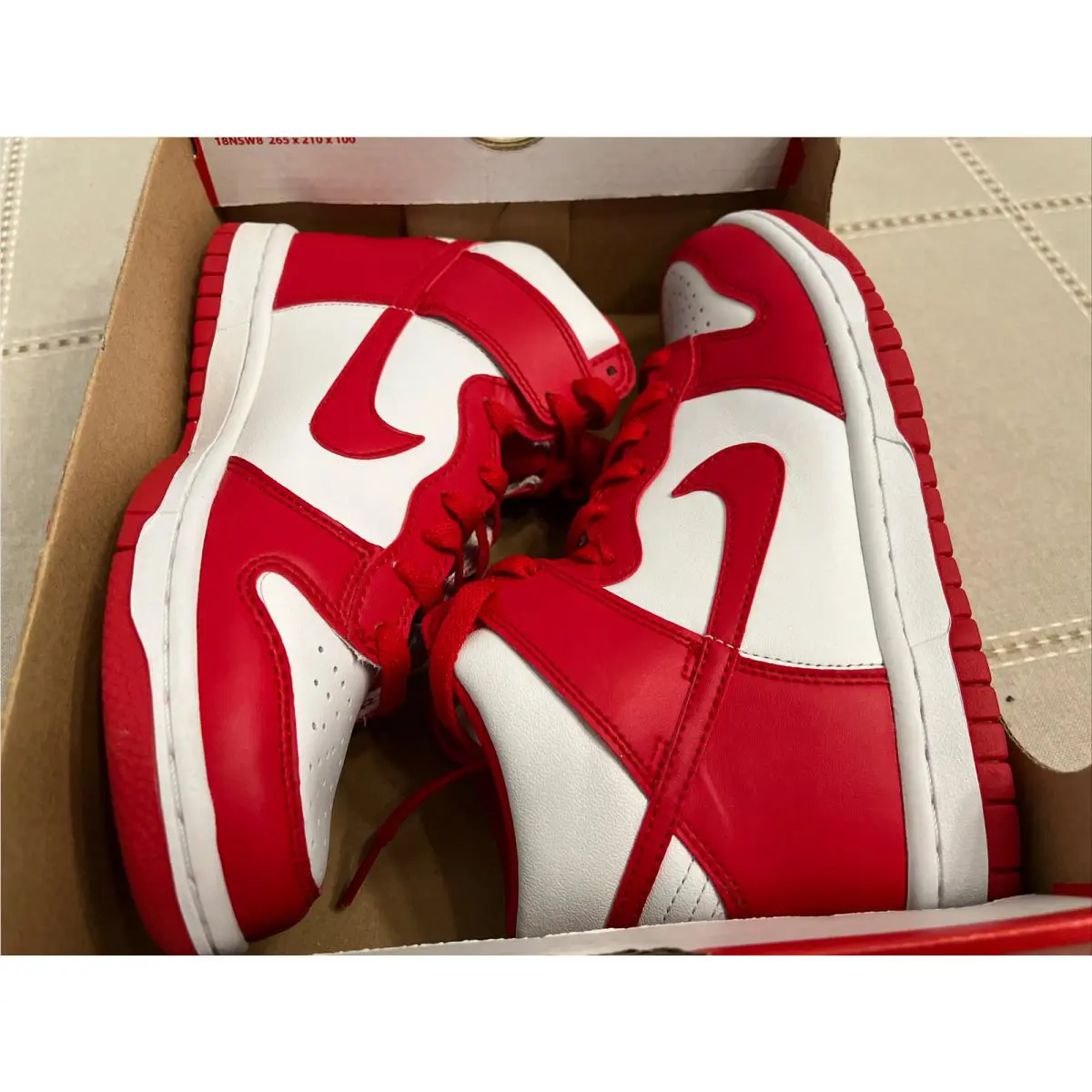 Nike shoes - Nike Dunk High (GS) - Dunk High - DB2179-106 - University Red/white 9