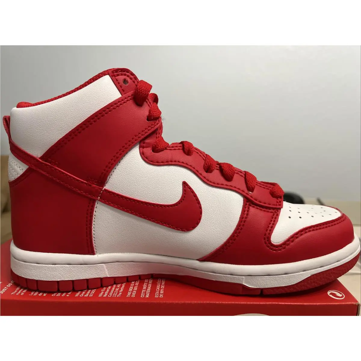 Nike shoes - Nike Dunk High (GS) - Dunk High - DB2179-106 - University Red/white 1