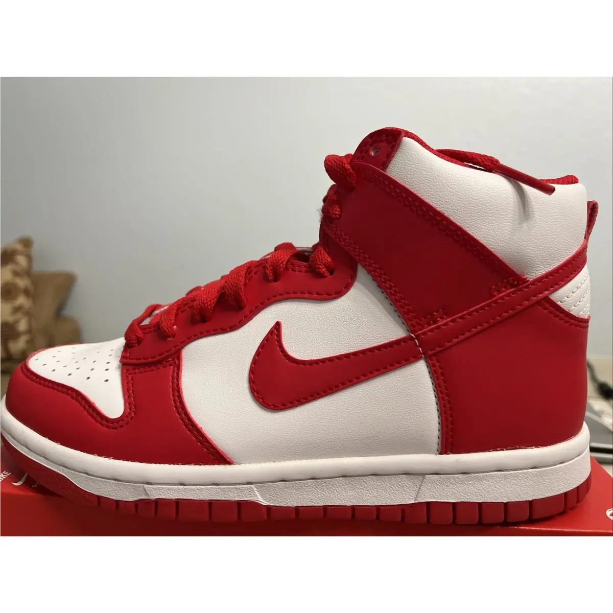 Nike shoes - Nike Dunk High (GS) - Dunk High - DB2179-106 - University Red/white 2