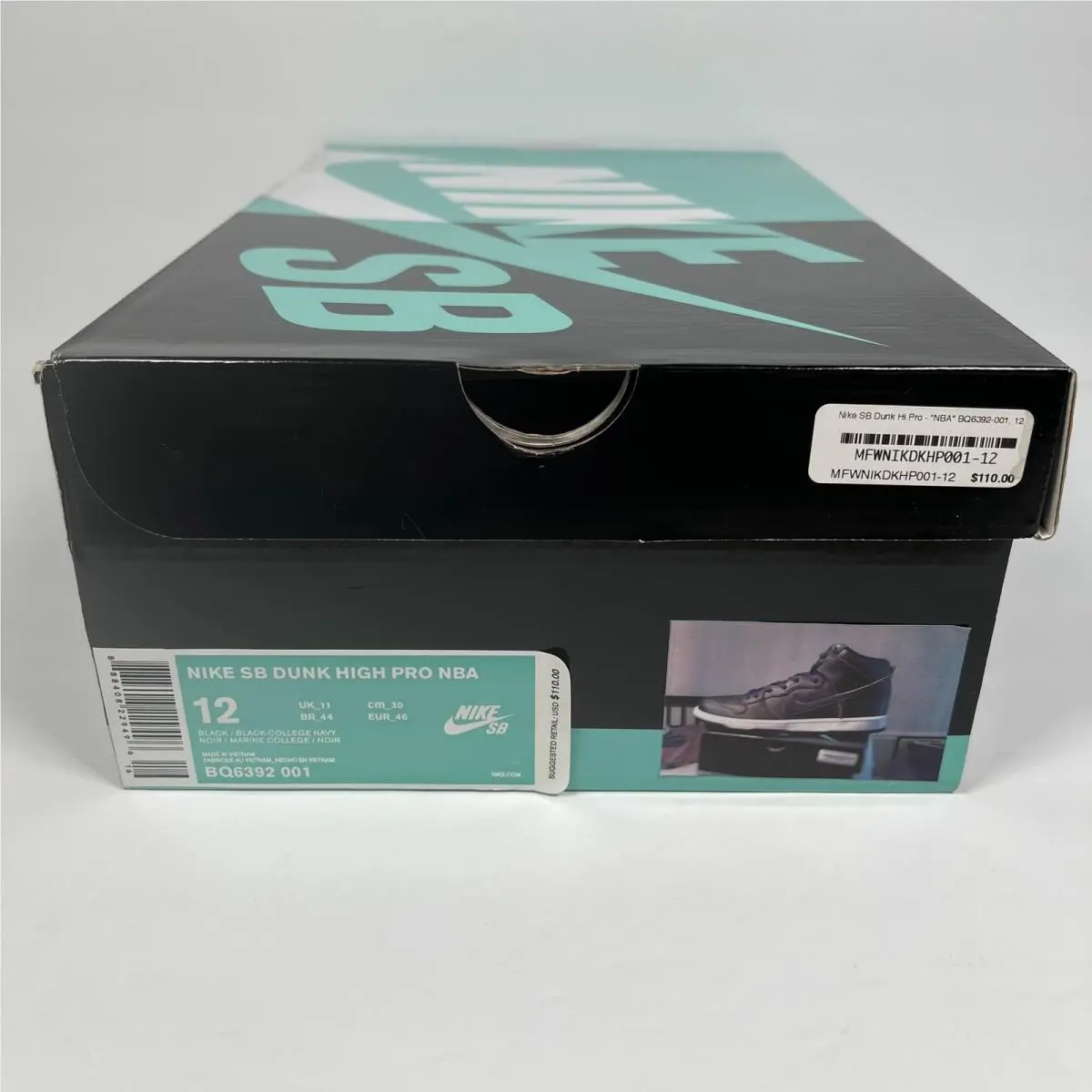 Nike shoes - NBA x Nike Dunk SB - BQ6392-001 - Black, Manufacturer: Black/Black-College Navy-Team Red (UPC: 0888408229496) 9