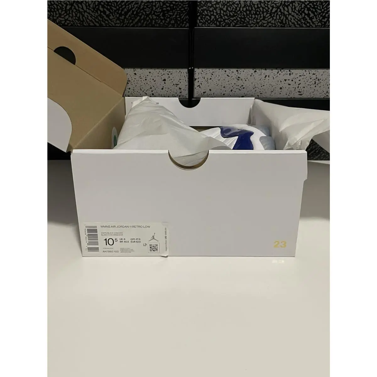 Nike shoes - Nike Air Jordan 11 Retro Low - AH7860-100 - White/Black-Concord 5