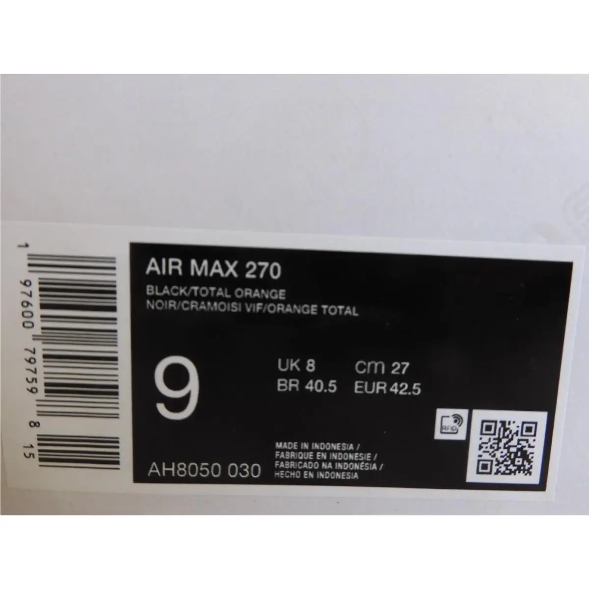 Nike shoes - Nike Air Max 270 - Air Max - AH8050-030 - Black (UPC: 197600797598) 3
