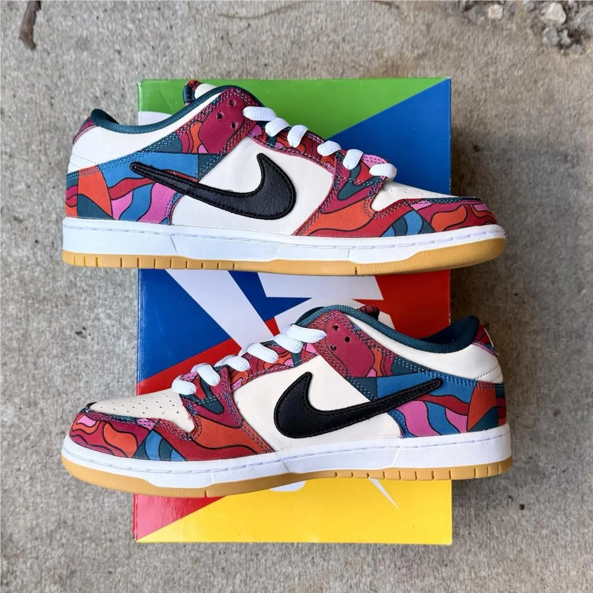 Nike shoes - Nike Dunk Low - Dunk Low - DH7695-600 - Multicolor, Manufacturer: Fire Pink/Gym Red-Mocha-White-Royal Blue-Black 0