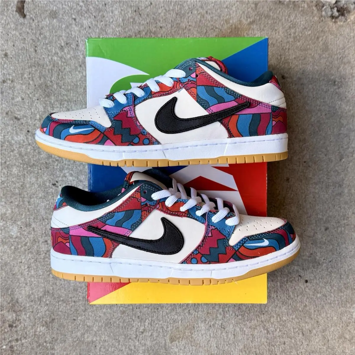 Nike shoes - Nike Dunk Low - Dunk Low - DH7695-600 - Multicolor, Manufacturer: Fire Pink/Gym Red-Mocha-White-Royal Blue-Black 1