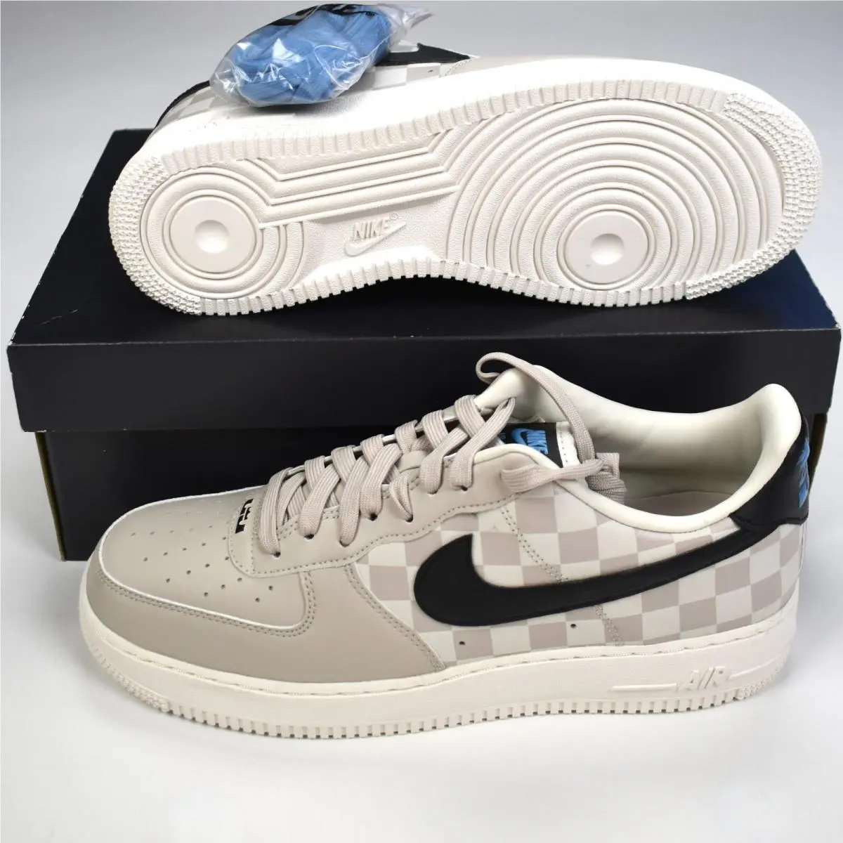 Nike Air Force 1 QS Lebron Strive For Greatness Beige Checker 9.5