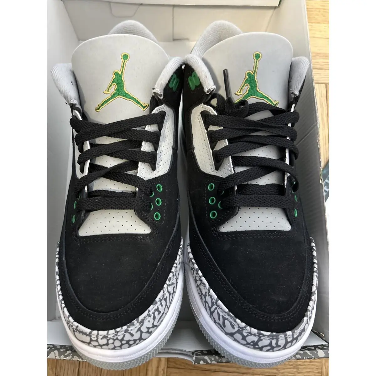 Nike shoes - Air Jordan 3 Retro - Air Retro - CT8532030 - Black/Pine Green-Silver White (UPC: 0195243736783) 1