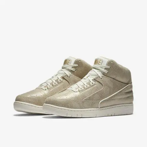 Nike Air Python Premium HI Sneakers Trainers Men Shoes Snake Skin Size 7.5 - Sail Gold Snake skin