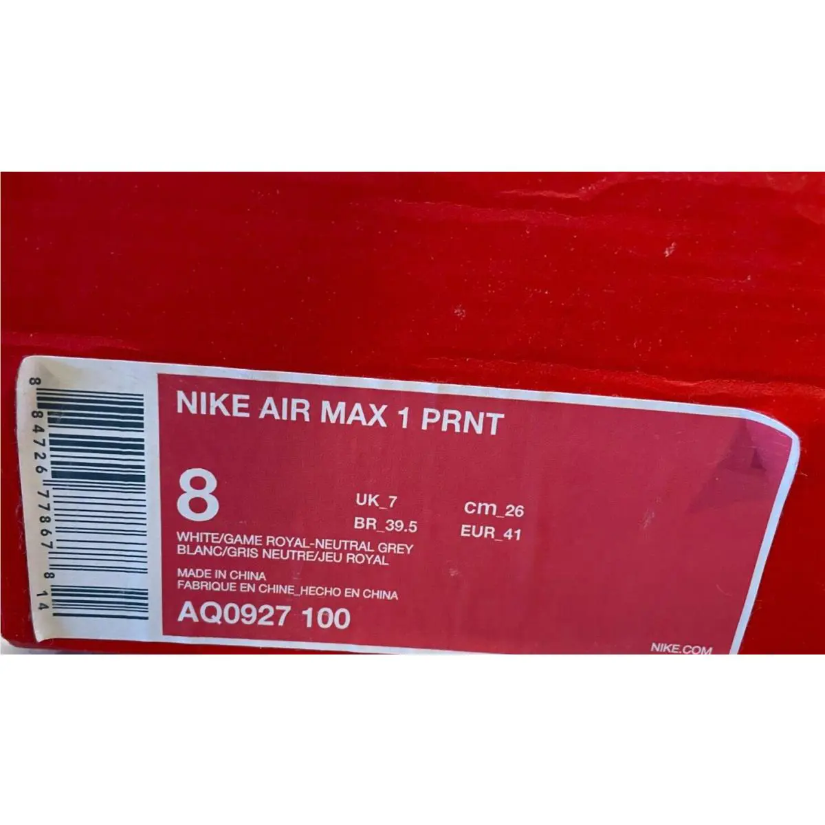Nike shoes - Nike Air Max 1 - Air Max - AQ0927-100 - Blue (UPC: 0884726778678) 5