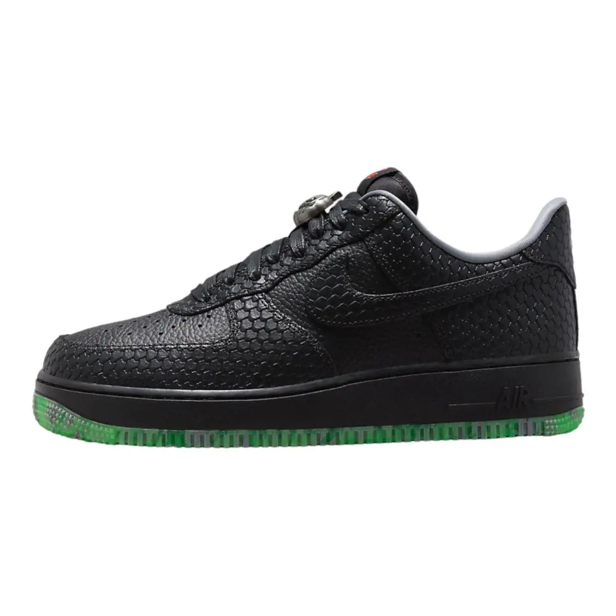 Nike Air Force 1 `07 Prm Black Leather Halloween 2023 Shoes 7 Men`s FQ8822-084 - Black