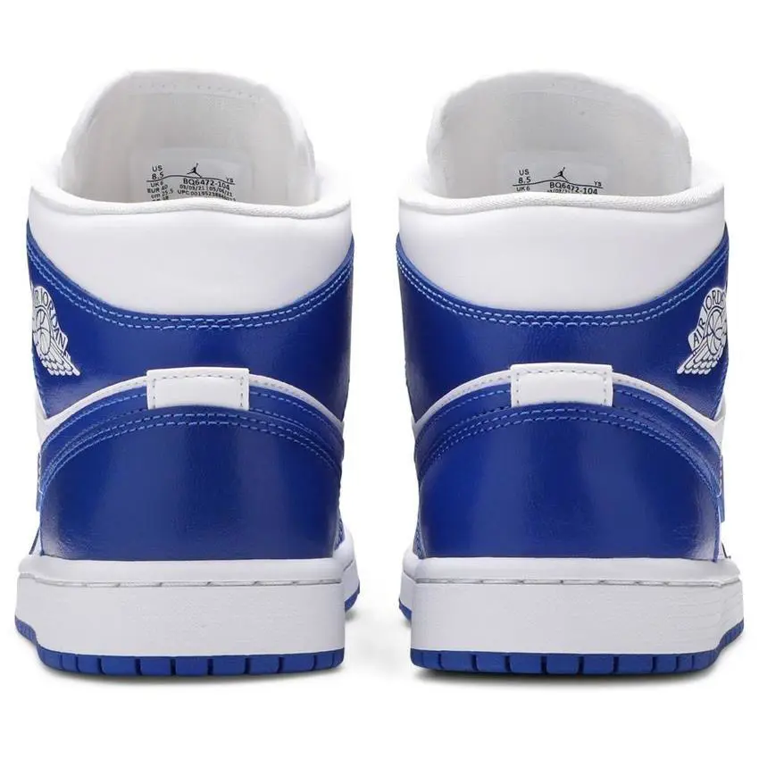 Nike shoes - Air Jordan 1 Mid - Air Mid - BQ6472-104 - Hyper Royal/White (UPC: 195238846084) 2