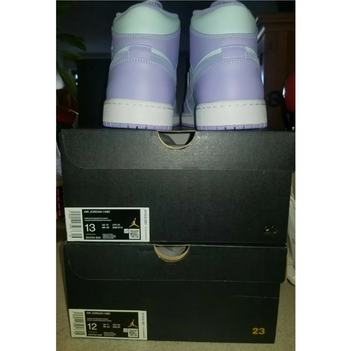 Nike shoes - Air Jordan 1 - Air - 554724-500 - Purple (UPC: 0194957035977) 3