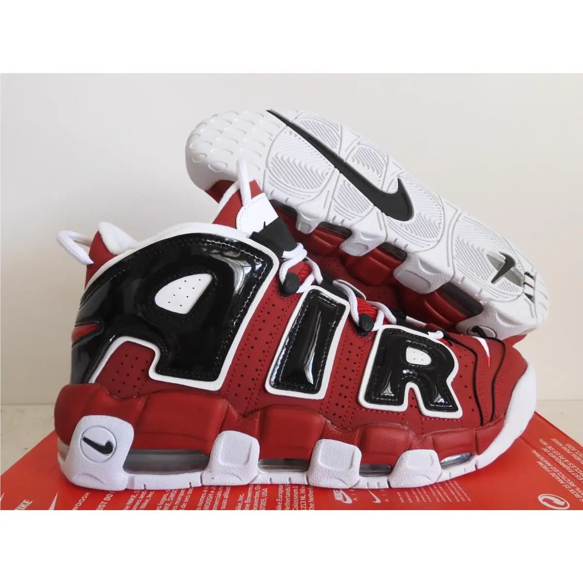 Nike Air More Uptempo 96 Var Red Bulls Hoop Pack 2017/2021 SZ 6.5 921948-600